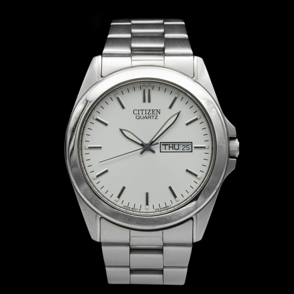 Citizen Quartz Day Date White Dial