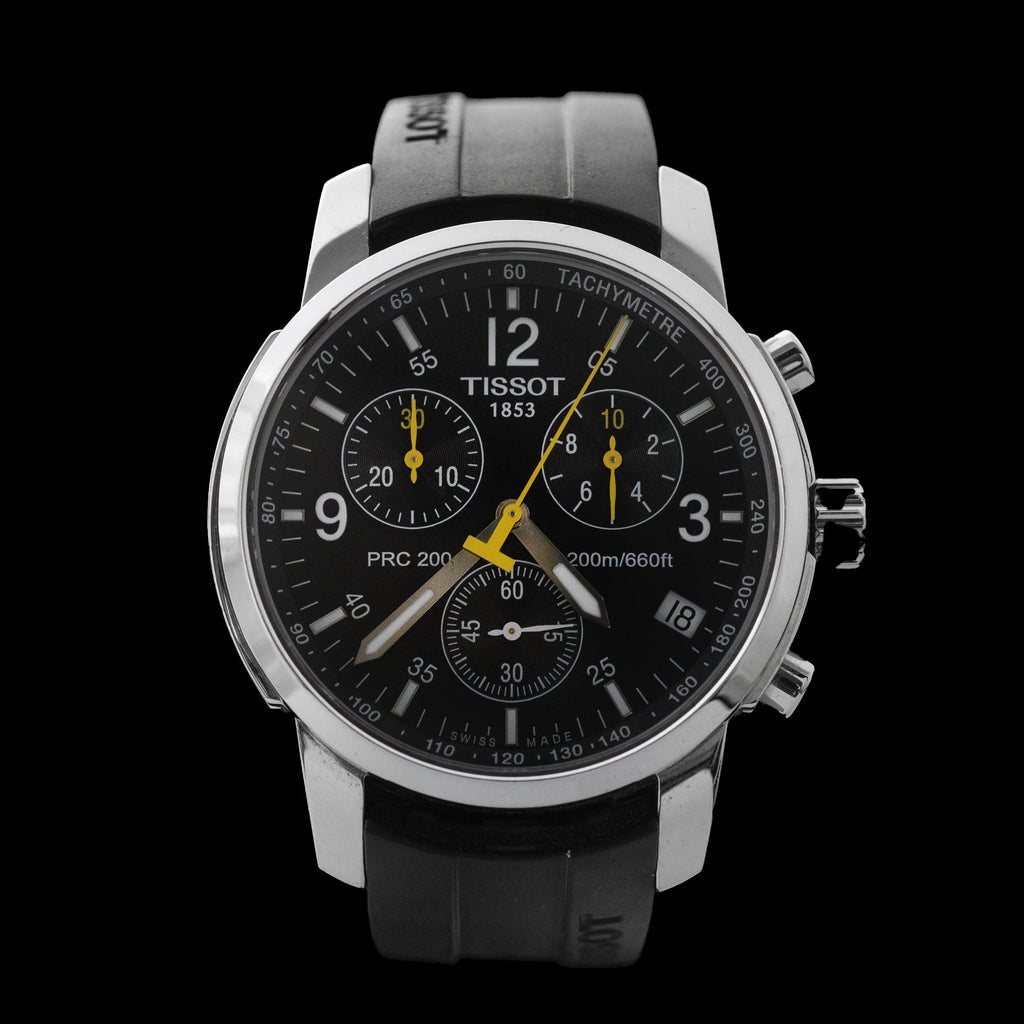 Tissot - PRC 200 T461 Black Chronograph – FiveFortyFive
