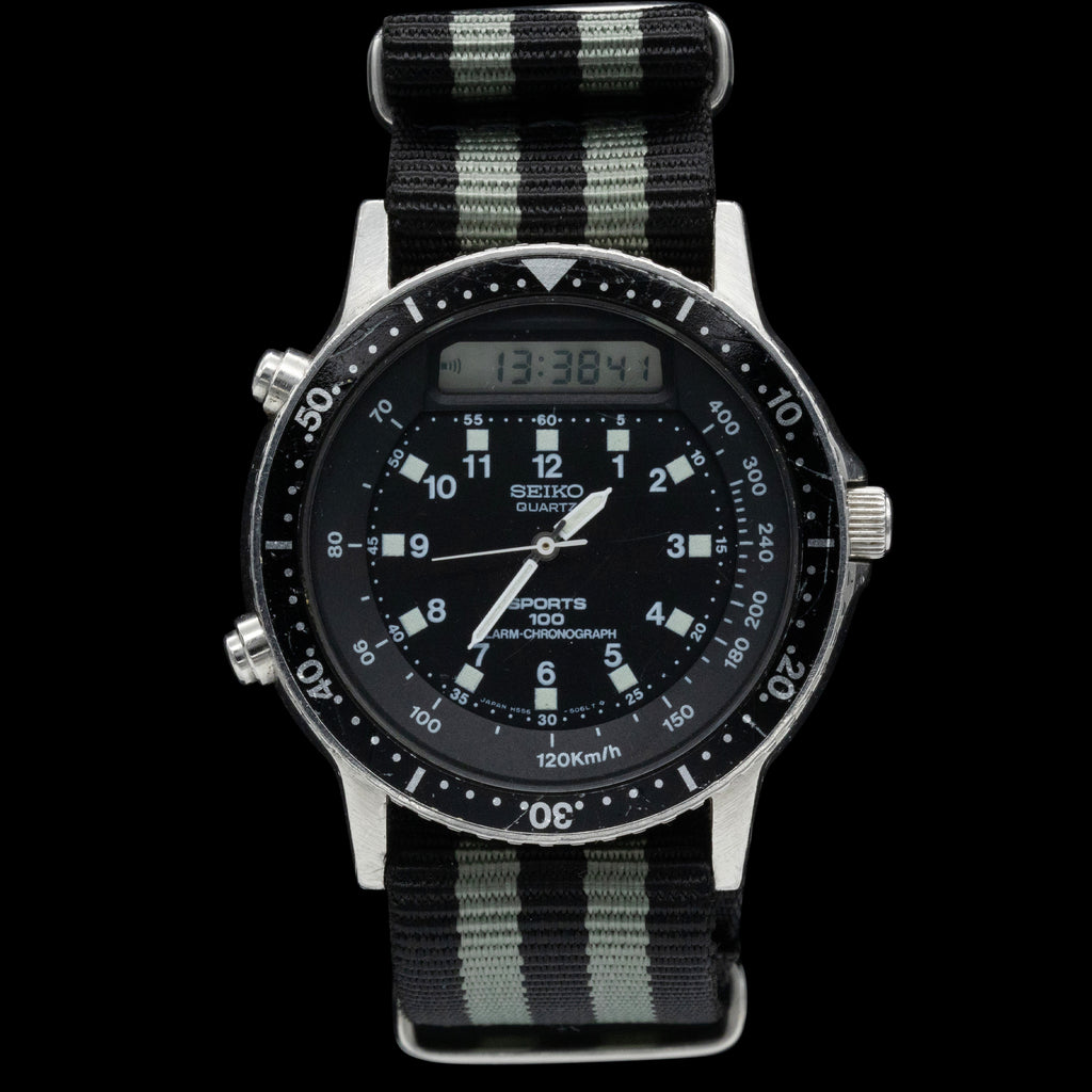 Seiko - Sports 100 Alarm Chronograph H556-5020 'Pre-Arnie' – FiveFortyFive