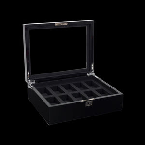 Watch Box - Wolf Savoy 10 Slot Black