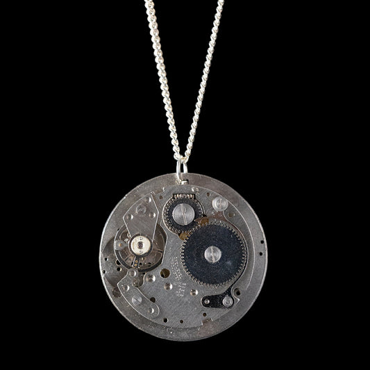 Watch Movement Necklace - Pearl
