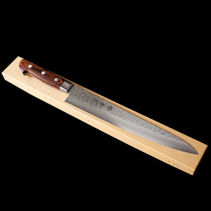 Hand Forged Japanese Knife Set - Sakai Takayuki  Damascus Sujihiki 240mm and Petty-Utility Knife 135mm