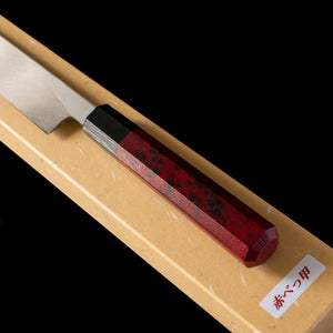 Hand Forged Japanese - Sakai Takayuki Yanagiba Special Edition Red with Sheath 240mm