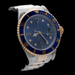 Rolex  - Submariner SS/YG Diamond and Sapphire Dial