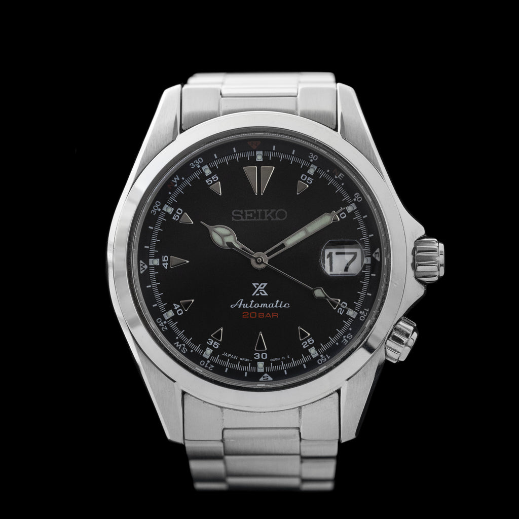 Seiko - 2015 Alpinist Black “Sharks Tooth” Dial – FiveFortyFive