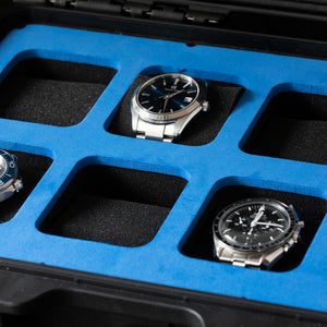 Watch Box - Waterproof Tough Case Blue 8 Slot