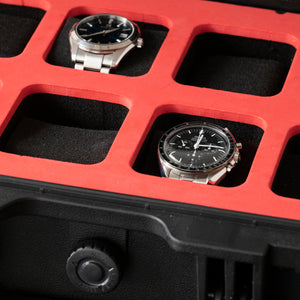 Watch Box - Waterproof Tough Case Red 8 Slot
